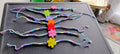 Yarn button bracelet